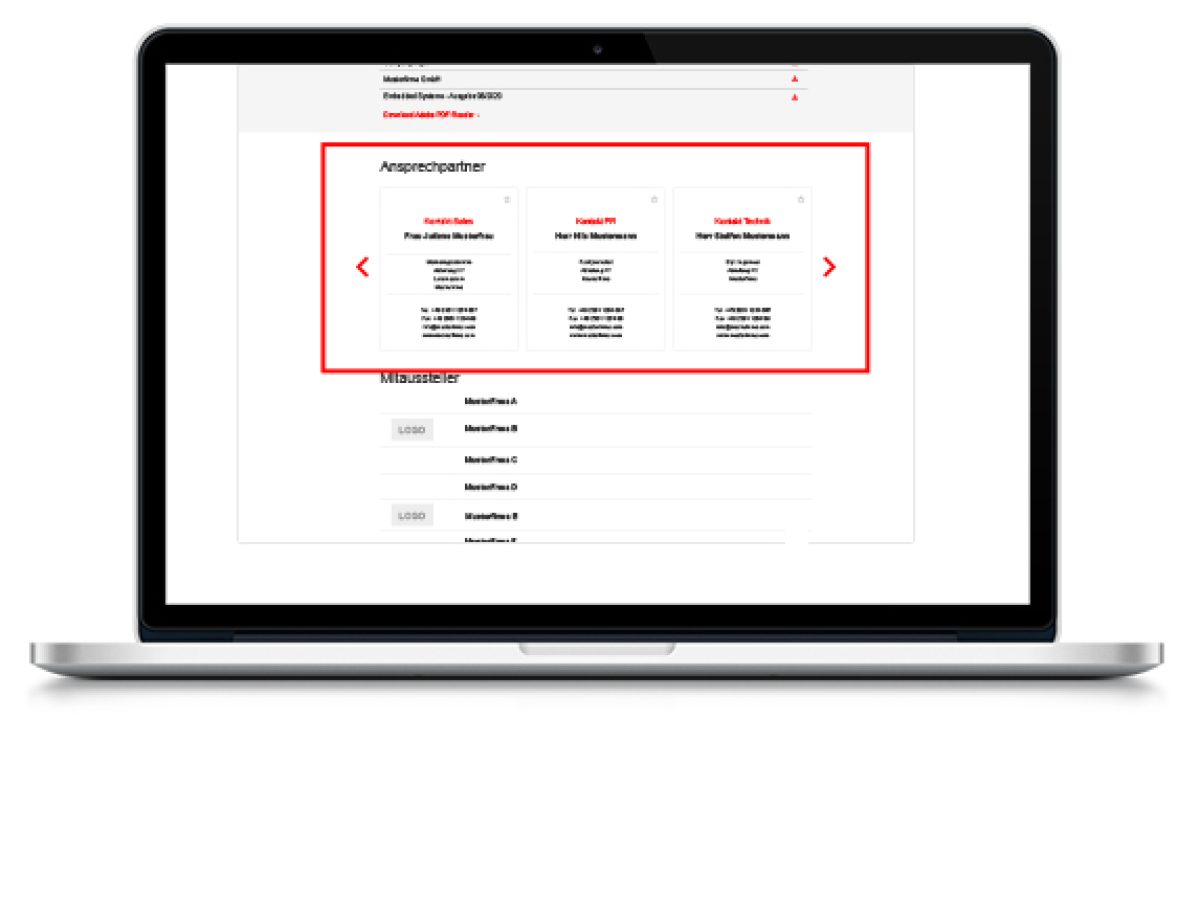 Ansprechpartner f&uuml;r Vertrieb/Technik/PR