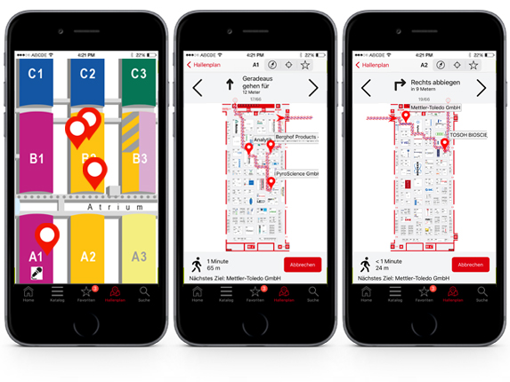 Guided tour in the app